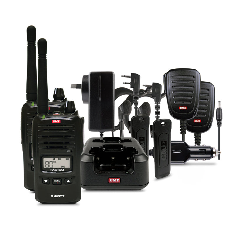 GME TX6160TP 5 Watt UHF CB Handheld Radio - TX6160 Twin Pack