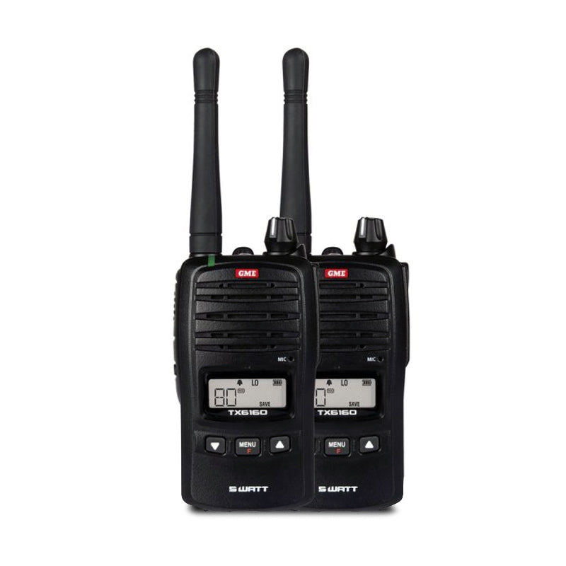 GME TX6160TP 5 Watt UHF CB Handheld Radio - TX6160 Twin Pack