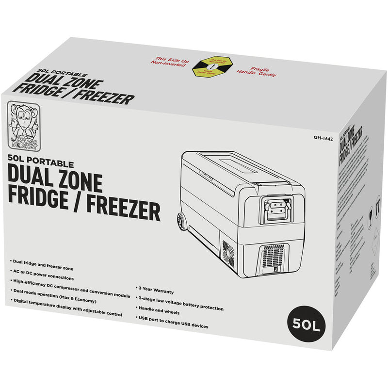 50L Brass Monkey Dual Zone Fridge / Freezer