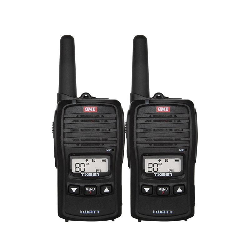 GME TX667TP 1 Watt UHF CB Handheld Radio - TX667 Twin Pack